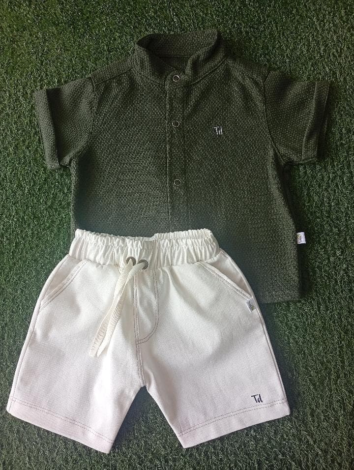 Conjunto Polo Verde Textura - imagen 1