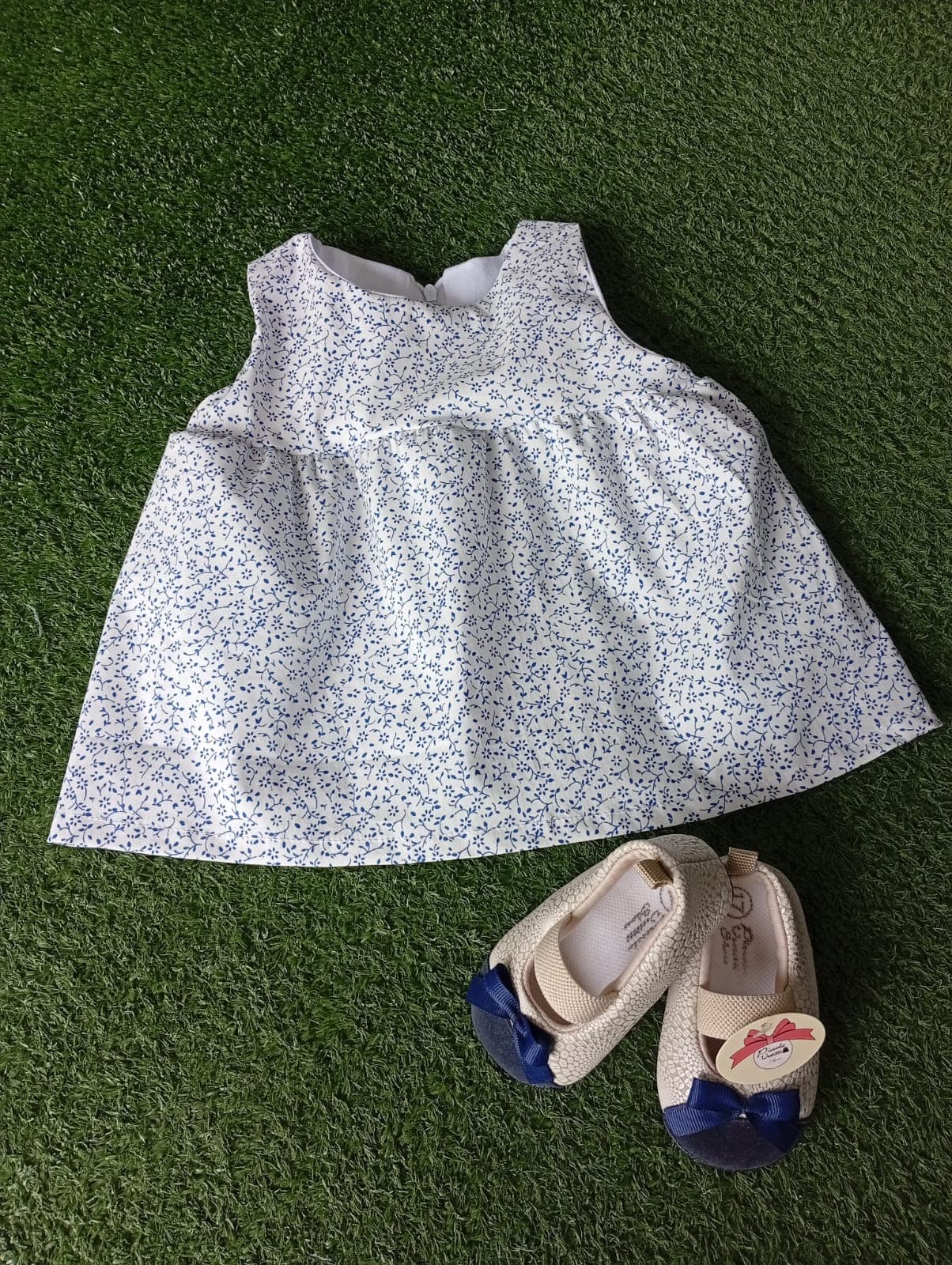 Vestido Rayitas Azules - imagen 1