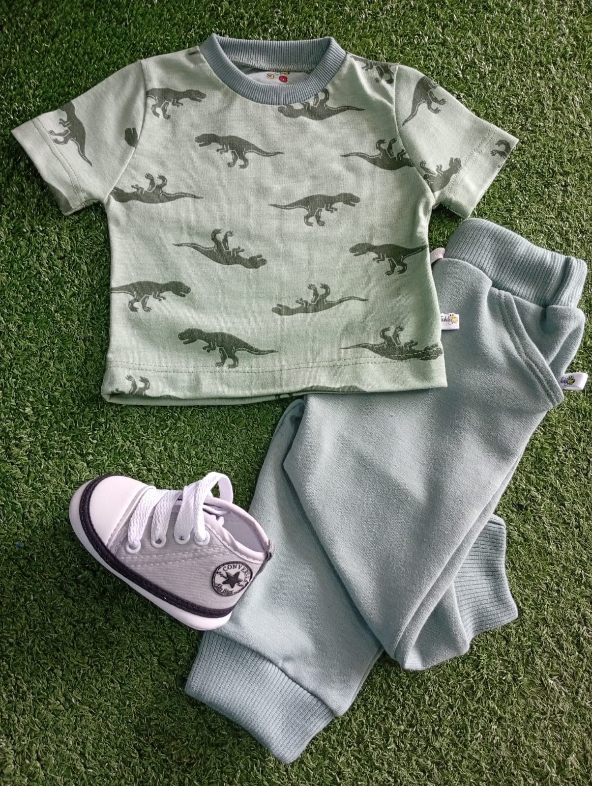 Sudadera Dinosaurios Verde Oliva - imagen 1